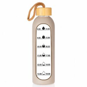 Szklana butelka z silikonową osłoną 600 ml